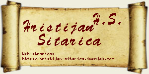 Hristijan Sitarica vizit kartica